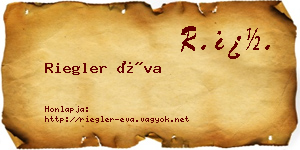 Riegler Éva névjegykártya