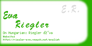 eva riegler business card